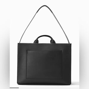 Dagne Dover Structured Large Daily Tote Bag (Onyx / Black)